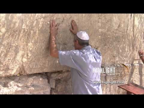 JJ_020 Israel footage store: Close up of Jewish prayers in The Western Wall, Jerusalem