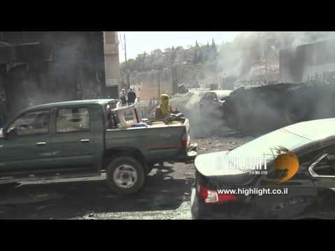 CJ_012 Jerusalem Conflict 2015: Smoke, Fire, Protesters, Cars
