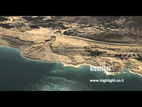 AD4K 005 - Aerial 4K Dead Sea: Dead Sea Coast and Road