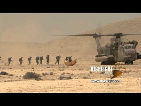 MI007 Israel Military Stock Footage Store: IDF infantry soldiers boarding a military helicopter