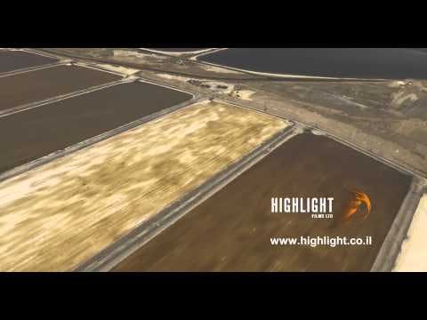 AD4K 031 - Aerial 4K Dead Sea: Yellow and Brown Dead Sea Evaporation Pools