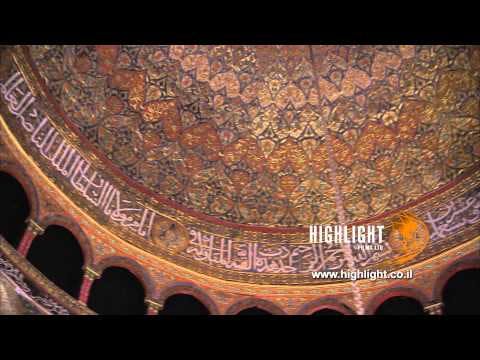 JM_041 - Highlight Films stock footage library Jerusalem: Dome of the Rock inner dome