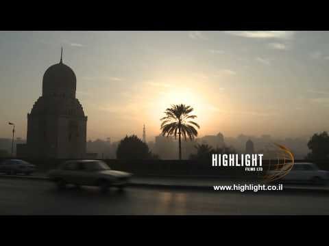 Egypt 022 - Egypt Stock Footage: HD footage of The Cairo skyline at sunset