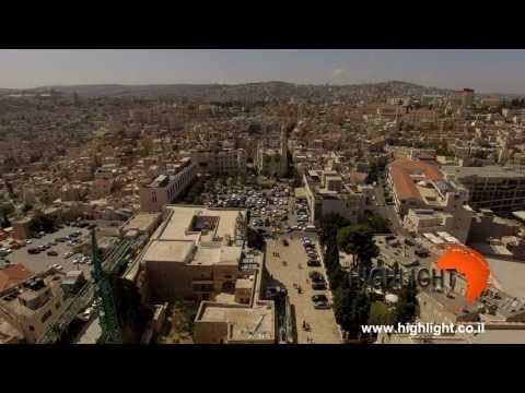 DB4K 013 - Stock footage store: 4K aerial view of Manger Square in Bethlehem