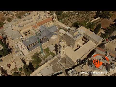 DB4K 018 - Stock footage store:4K Aerial Footage of Bethlehem and the Church of Nativity