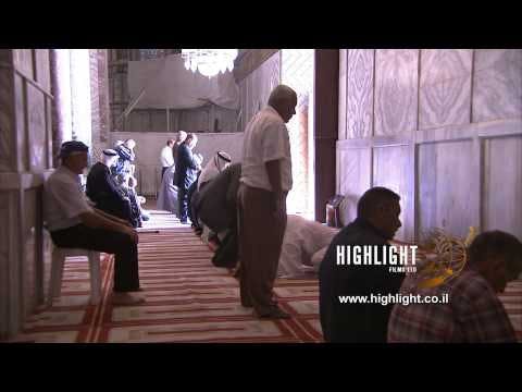 JM_035 - Highlight Films stock footage library: Jerusalem Al Aqsa - Muslim men praying