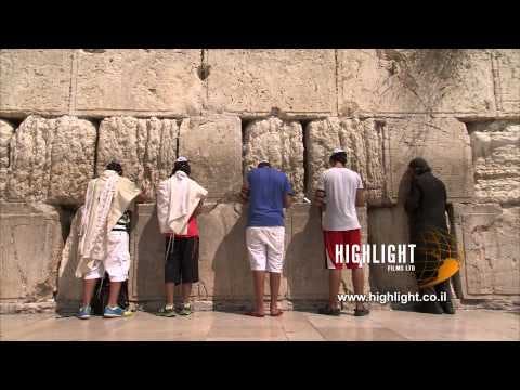 JJ_018 Highlight Films Israel footage store: Jewish worshipers in The Western Wall