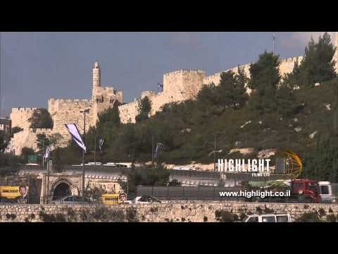 JJ_042 Highlight Films Jerusalem Footage Store: Jerusalem Tower of David from the south west