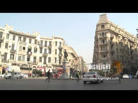 Egypt 018 - Egypt Stock Footage: HD footage of  Talat Harb Square