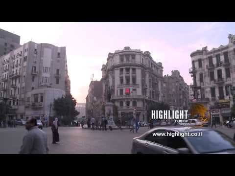 Egypt 016 - Egypt Stock Footage: HD footage of  Talat Harb Square
