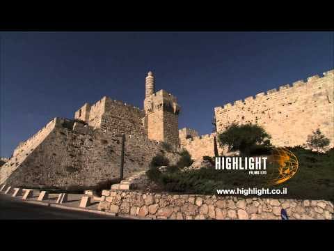 JJ_043 - Highlight Films Jerusalem Footage Store: Jerusalem Tower of David pan left to right