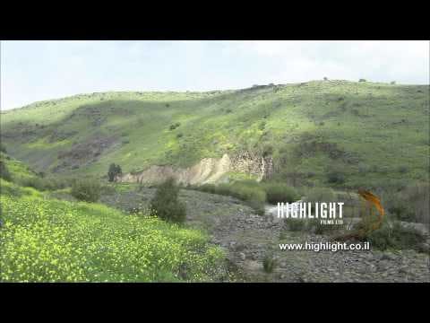 LN 090 Israel stock footage library: A dry creek in the Galilee