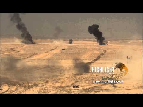 MI012 Israel Military Stock Footage Store: Negev battle field with explosions