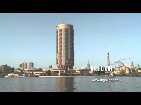 Egypt 029 - Egypt Stock Footage: HD footage of Cairo - sailing in the Nile with Cairo skyline