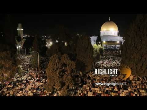 JAR_016 - Jerualem HD stock footage: Ramadan in Al Aqsa, Haram Al Sharif, Jerusalem