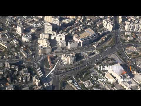AJ4K 056 Aerial 4K footage of Jerusalem: the city western entrance